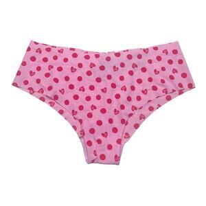 Victoria's Secret PINK No Show Seamless Cheekster Panty Bubble Heart Dot Print